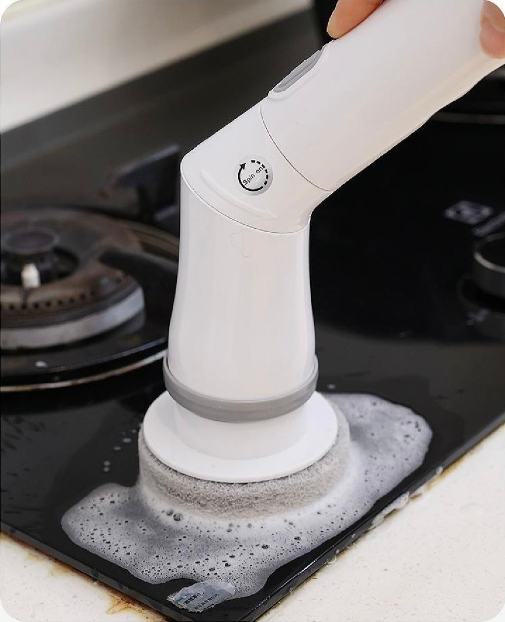 Electric Spin Scrubber – Long Handle Cleaning Brush