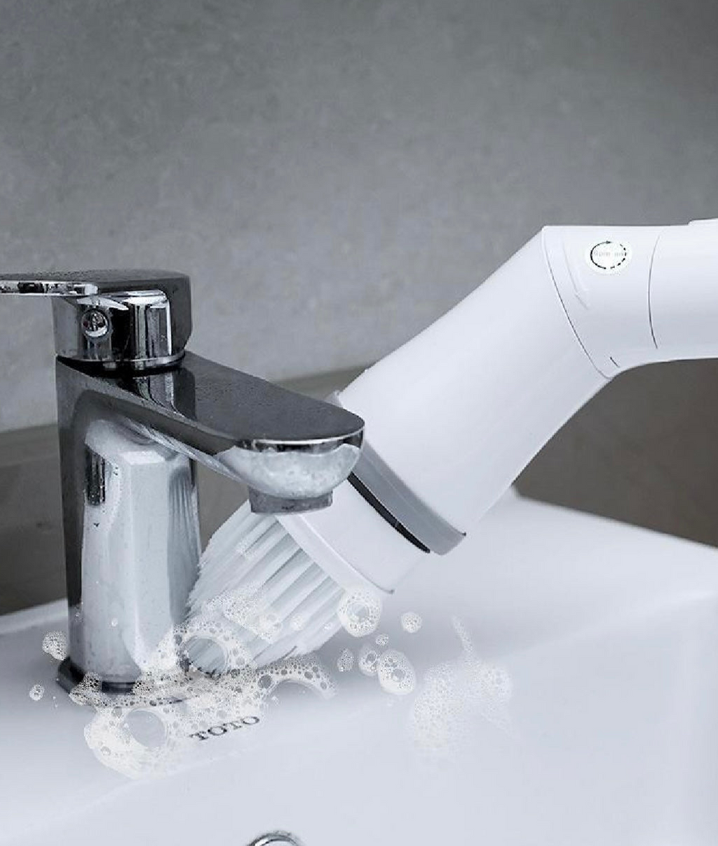 Electric Spin Scrubber – Long Handle Cleaning Brush